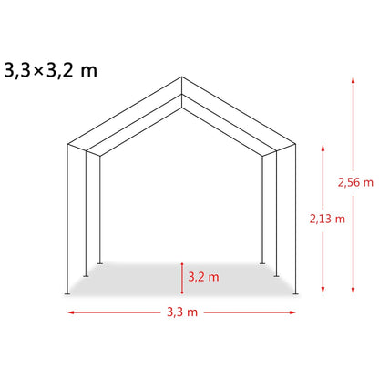 Removable Livestock Tent PVC 550 g/m² 3,3x3,2 m Dark Green