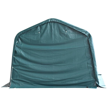 Removable Livestock Tent PVC 550 g/m² 3.3x16 m Dark Green
