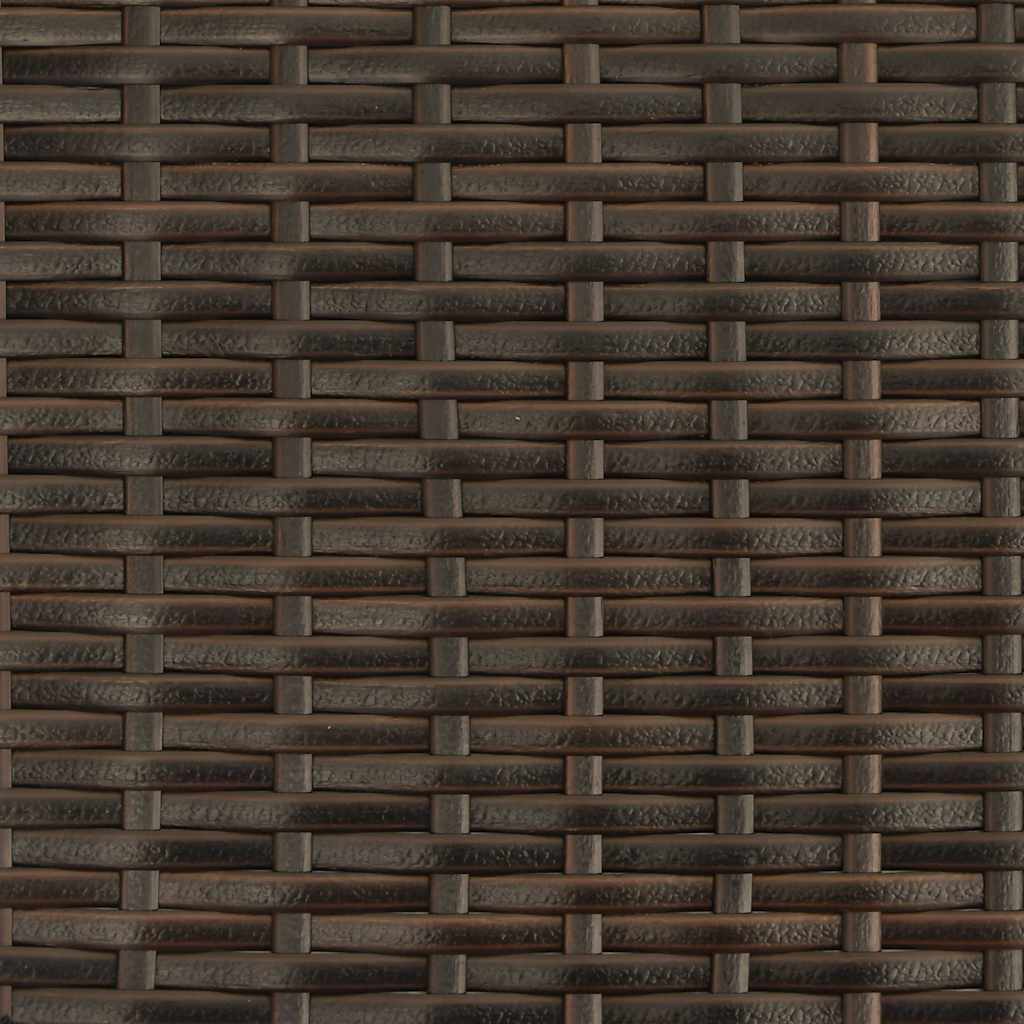 Dining Chair |  Set of 4 | Brown | PE rattan, powder-coated steel