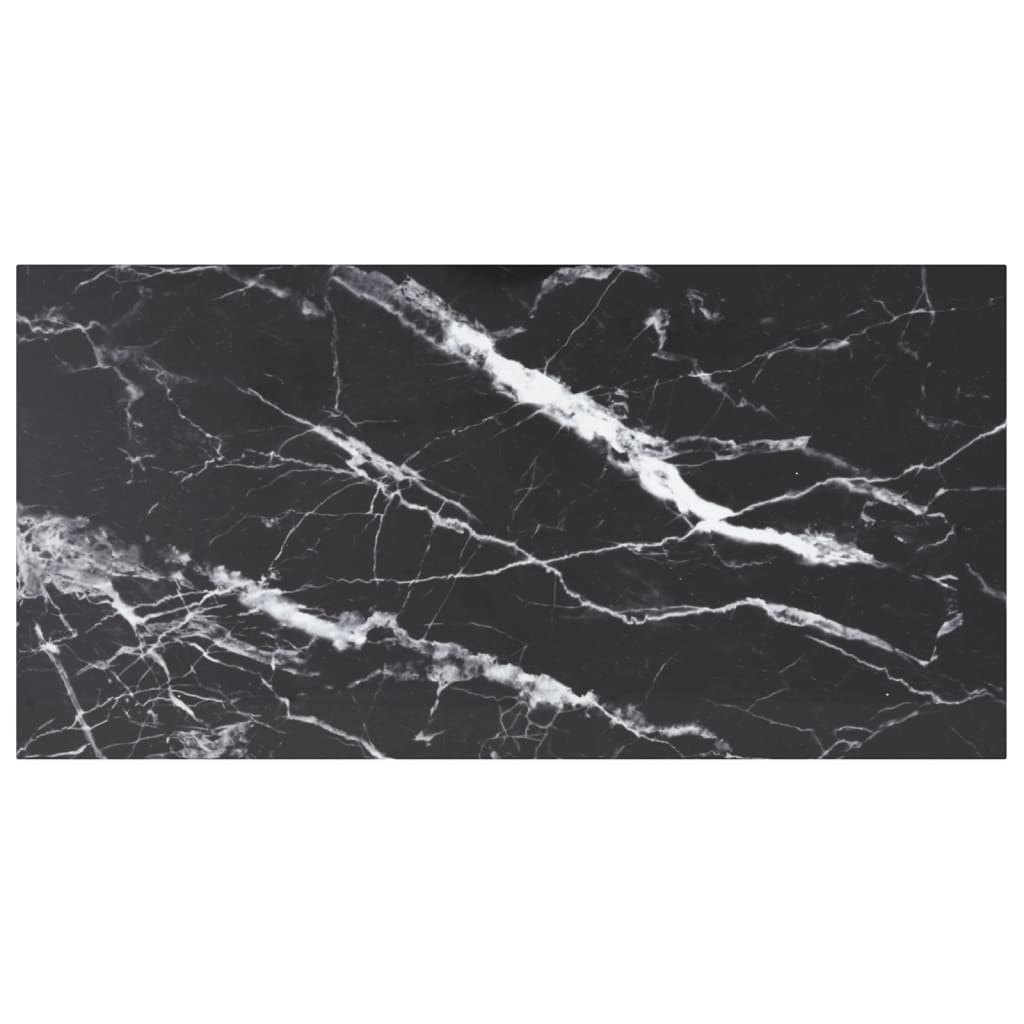 Table Top | Black | Tempered glass | 100x50 cm | Durable | Table Top