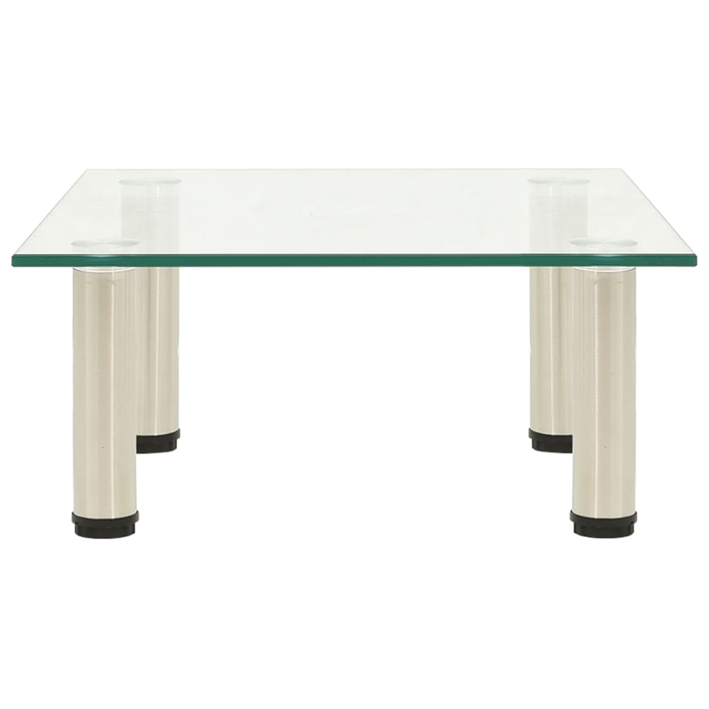 TV Stand Transparent 40x35x17 cm Tempered Glass