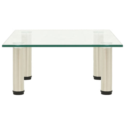 TV Stand Transparent 40x35x17 cm Tempered Glass
