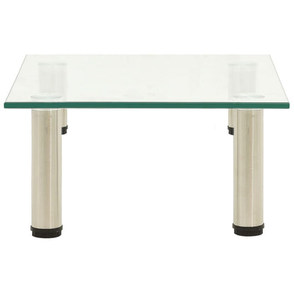 TV Stand Transparent 40x35x17 cm Tempered Glass