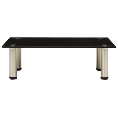 TV Stand Black 60x35x17 cm Tempered Glass