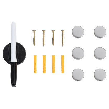 Key Box with Magnetic Board Black 30x20x4 cm