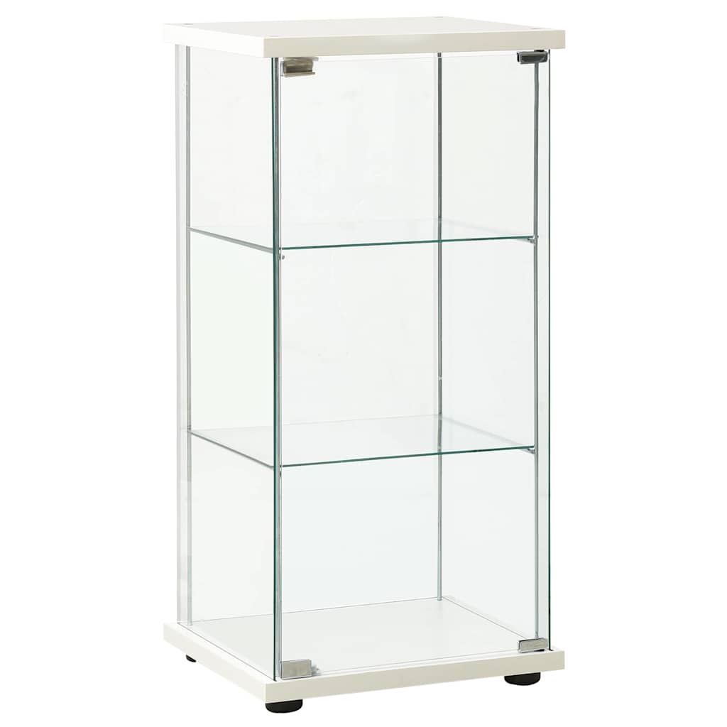 Storage Cabinet | White and transparent | Tempered glass, Engineered wood