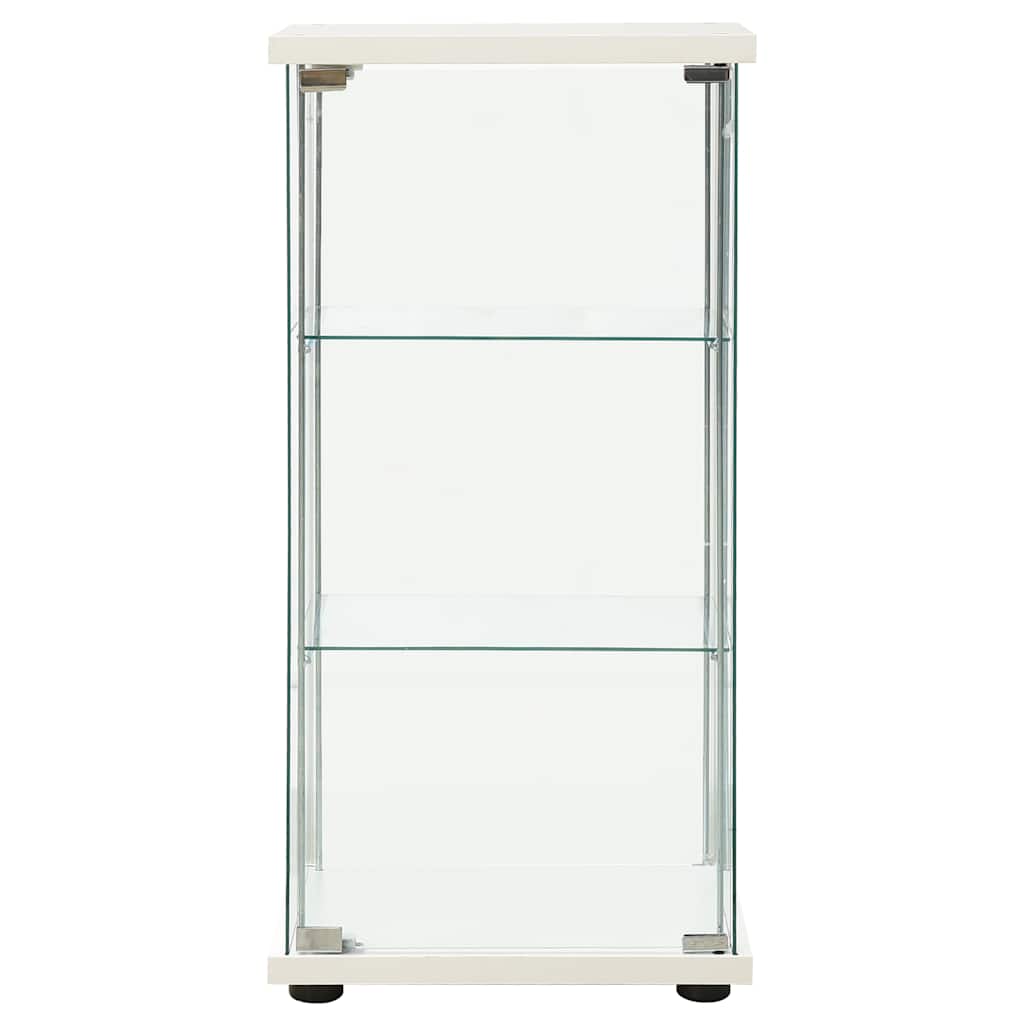 Storage Cabinet | White and transparent | Tempered glass, Engineered wood