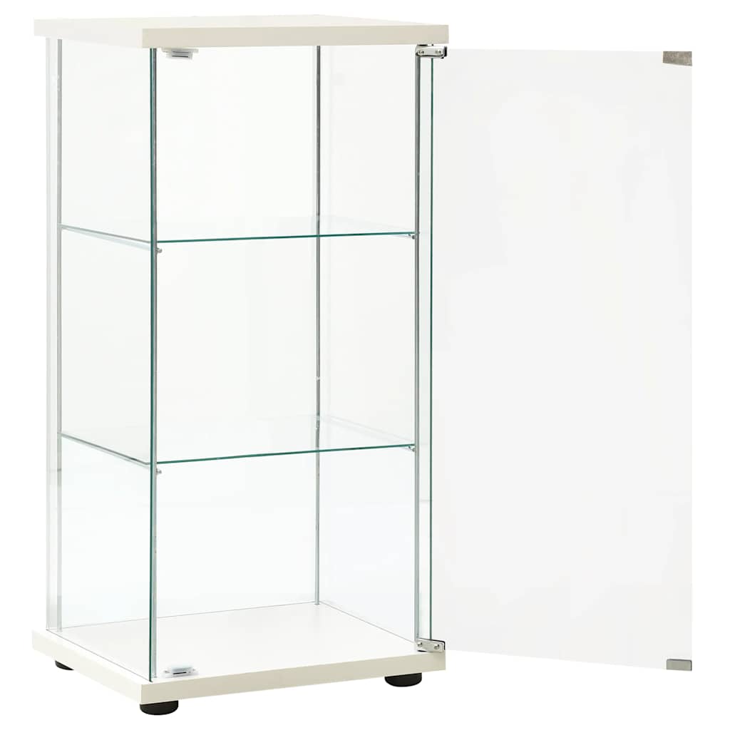 Storage Cabinet | White and transparent | Tempered glass, Engineered wood