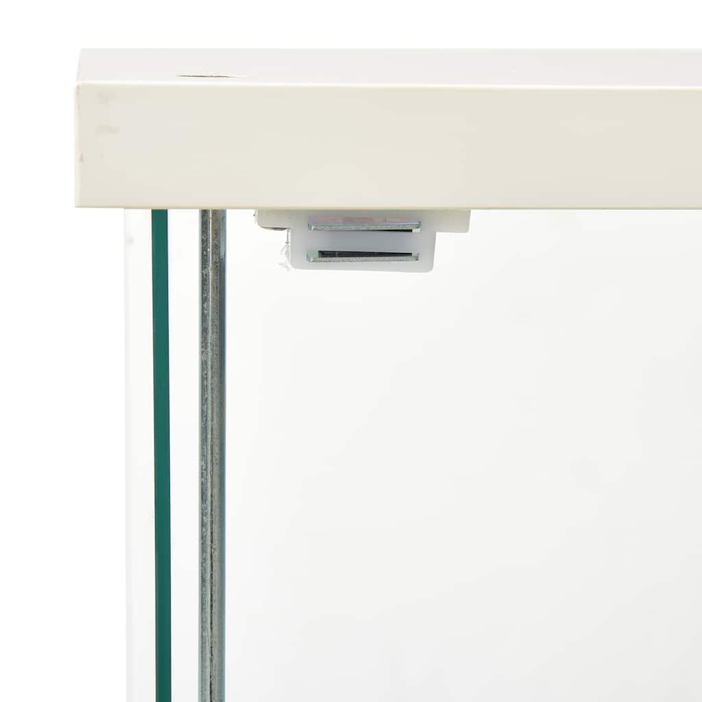 Storage Cabinet | White and transparent | Tempered glass, Engineered wood