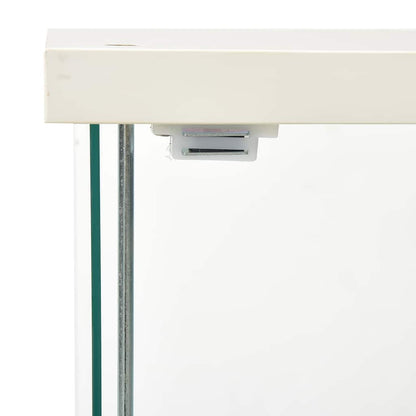 Storage Cabinet | White and transparent | Tempered glass, Engineered wood