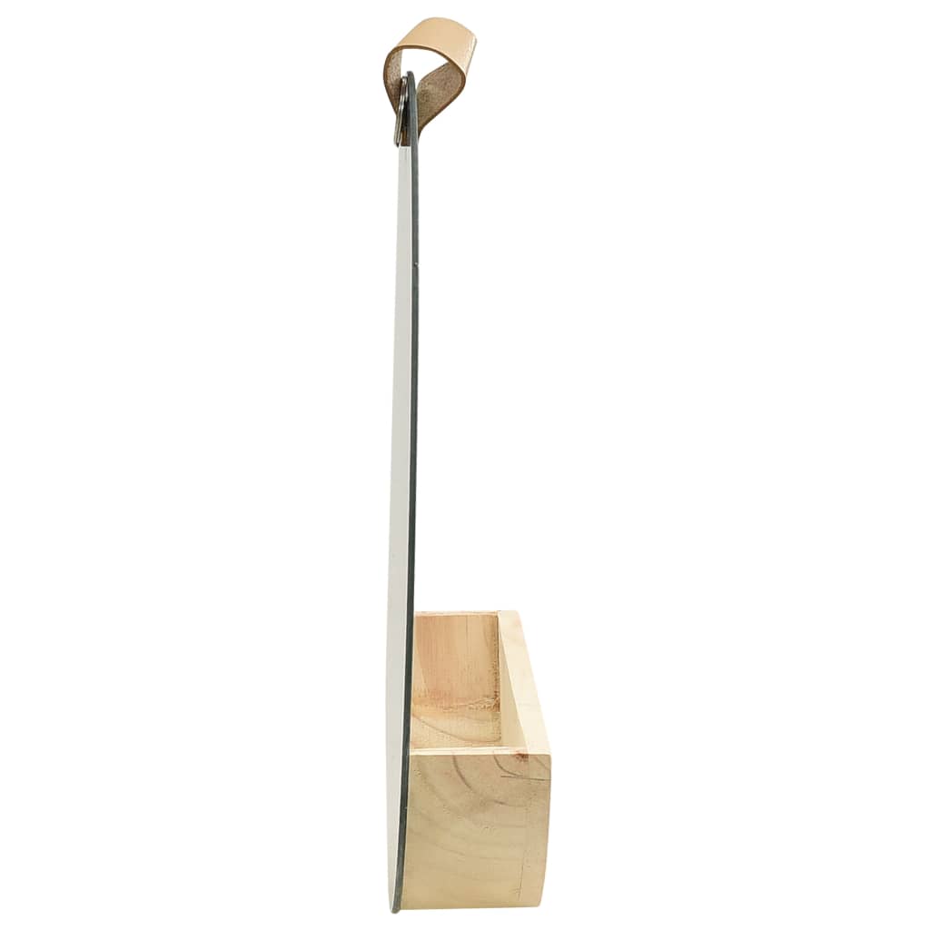 Wall Mirror Solid Pinewood 35 cm