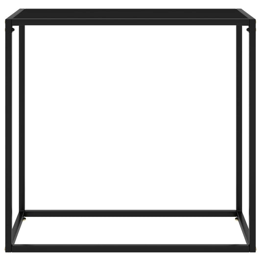 Console Table Black 80x35x75 cm Tempered Glass