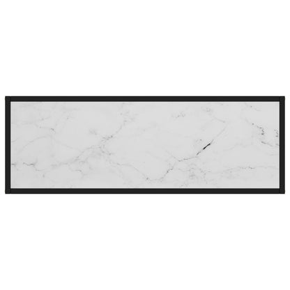 Console Table White 100x35x75 cm Tempered Glass