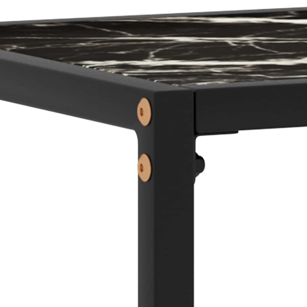 Console Table Black 100x35x75 cm Tempered Glass