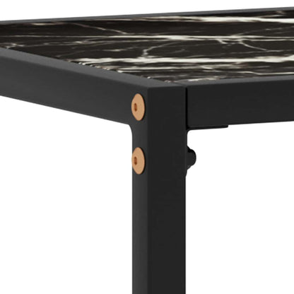 Console Table Black 100x35x75 cm Tempered Glass