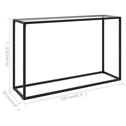 322815 vidaXL Console Table Transparent 120x35x75 cm Tempered Glass