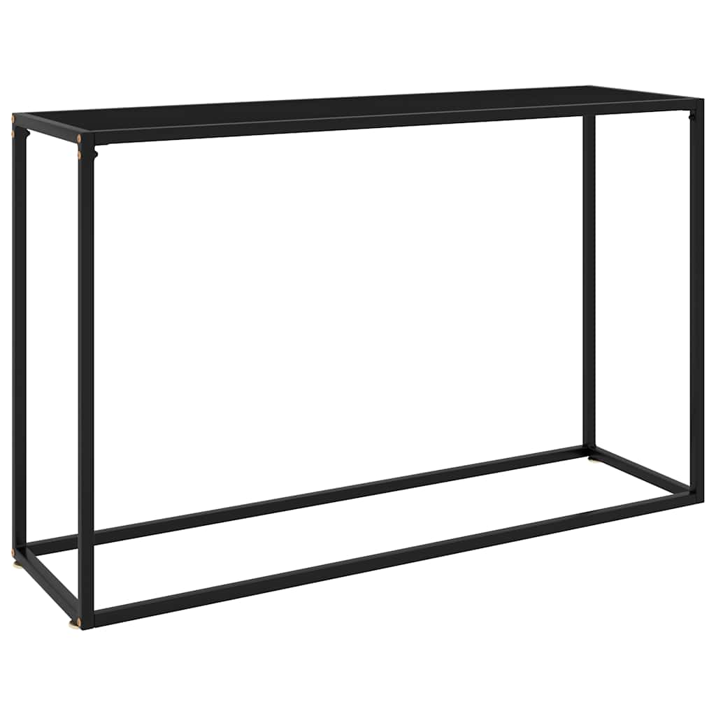 322816 vidaXL Console Table Black 120x35x75 cm Tempered Glass
