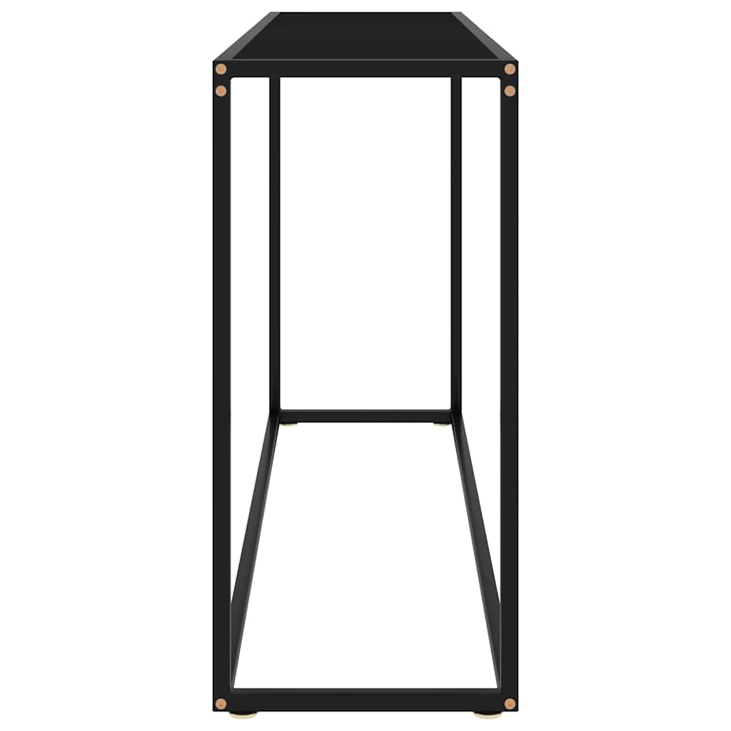 322816 vidaXL Console Table Black 120x35x75 cm Tempered Glass