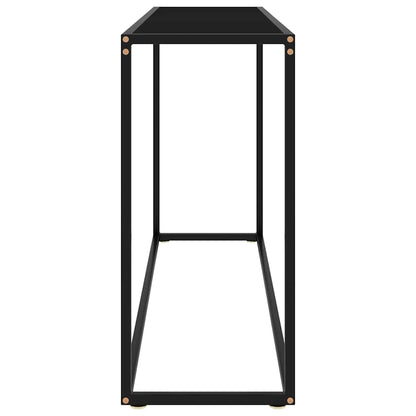 322816 vidaXL Console Table Black 120x35x75 cm Tempered Glass
