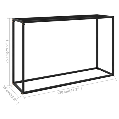 Console Table | Black | Tempered glass, powder-coated steel | Medium