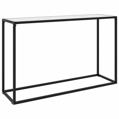 322817 vidaXL Console Table White 120x35x75 cm Tempered Glass