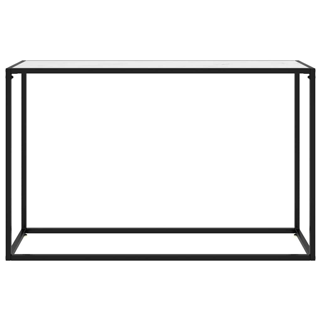 322817 vidaXL Console Table White 120x35x75 cm Tempered Glass