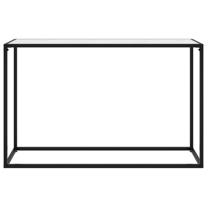 322817 vidaXL Console Table White 120x35x75 cm Tempered Glass