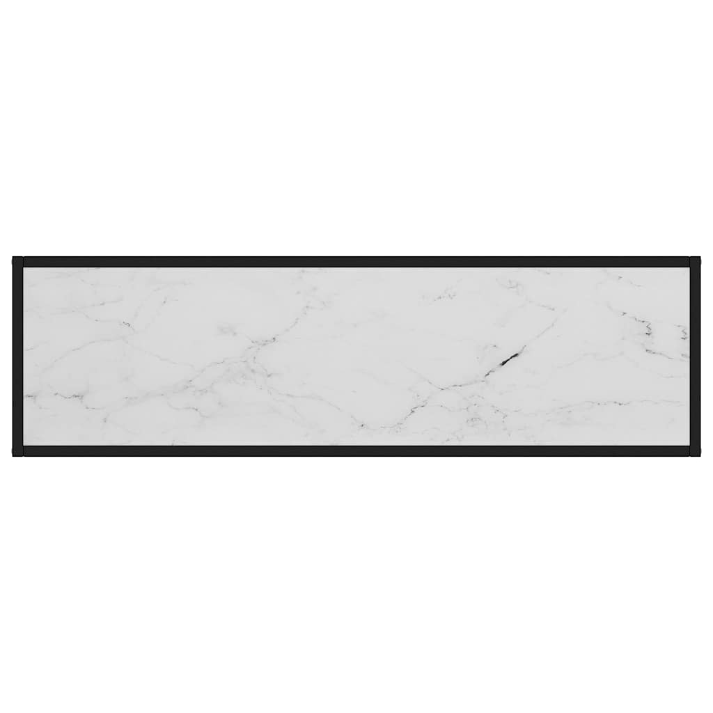 322817 vidaXL Console Table White 120x35x75 cm Tempered Glass