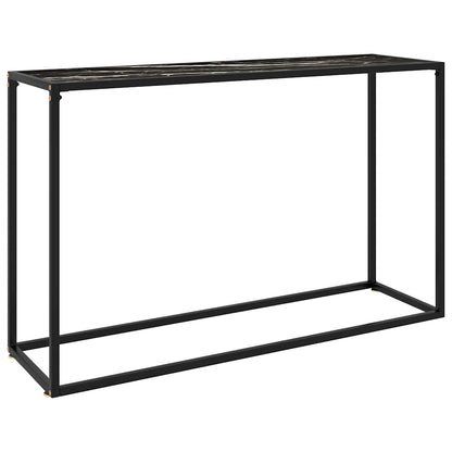 322818 vidaXL Console Table Black 120x35x75 cm Tempered Glass