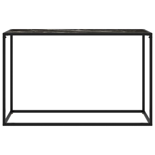 Console Table Black 120x35x75 cm Tempered Glass
