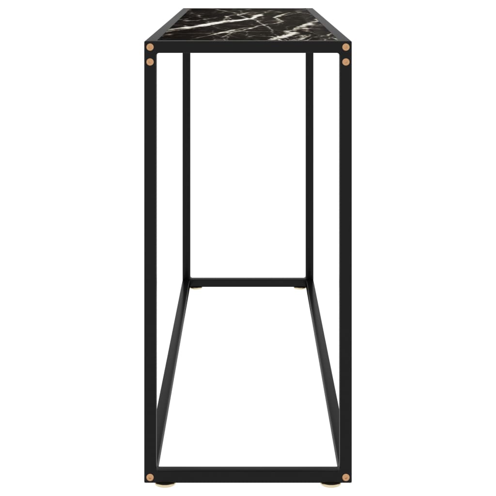 Console Table Black 120x35x75 cm Tempered Glass
