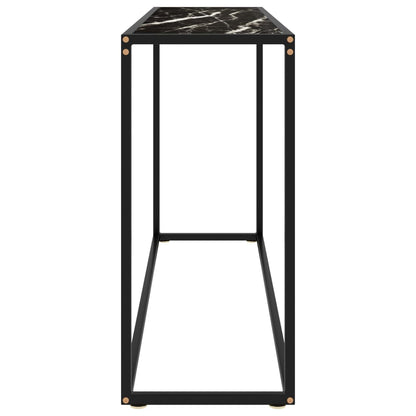 Console Table Black 120x35x75 cm Tempered Glass