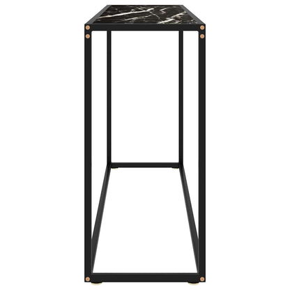 322818 vidaXL Console Table Black 120x35x75 cm Tempered Glass