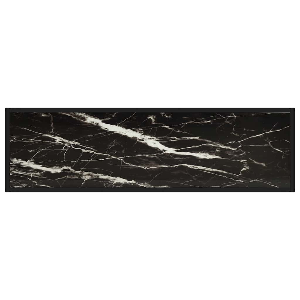 322818 vidaXL Console Table Black 120x35x75 cm Tempered Glass