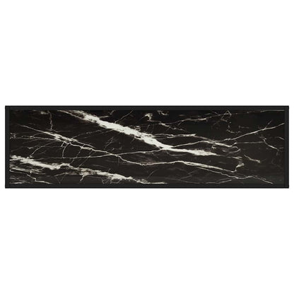 322818 vidaXL Console Table Black 120x35x75 cm Tempered Glass