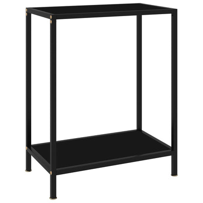 Console Table | Black | Tempered glass | Compact |  Simplistic