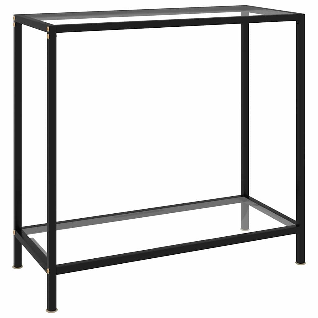 322831 vidaXL Console Table Transparent 80x35x75 cm Tempered Glass