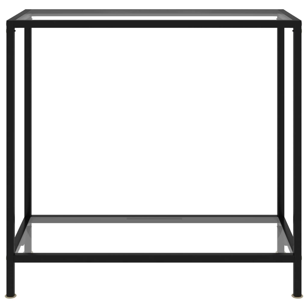 322831 vidaXL Console Table Transparent 80x35x75 cm Tempered Glass