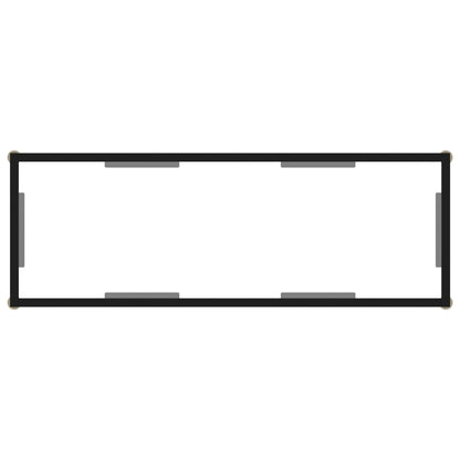 Console Table Transparent 100x35x75 cm Tempered Glass