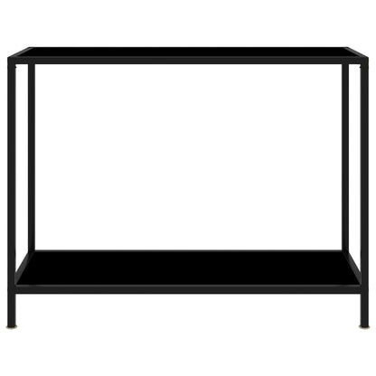 Console Table | Black | Tempered Glass, Powder-Coated Steel