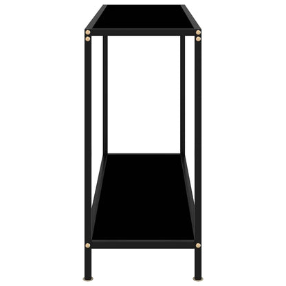 322836 vidaXL Console Table Black 100x35x75 cm Tempered Glass
