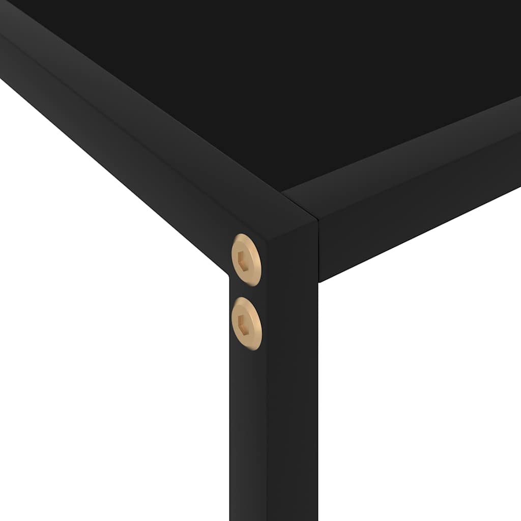 322836 vidaXL Console Table Black 100x35x75 cm Tempered Glass