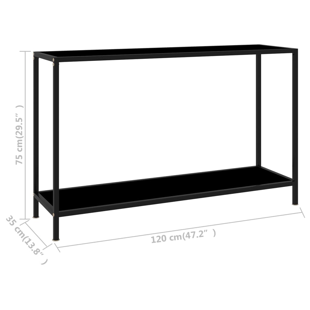 Console Table | Black | Tempered glass | Medium | Console Table