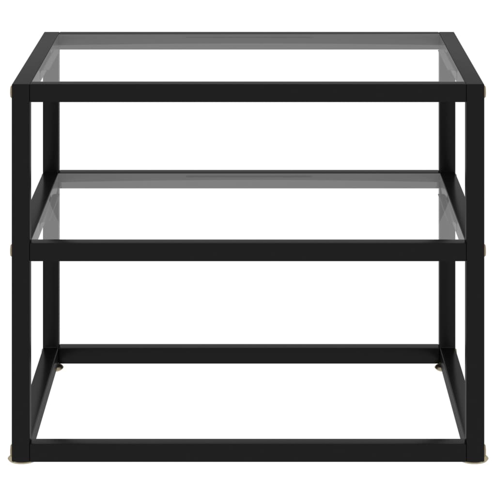 Console Table Transparent 50x40x40 cm Tempered Glass