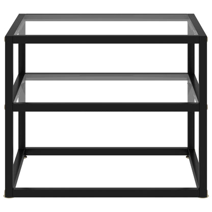 Console Table Transparent 50x40x40 cm Tempered Glass