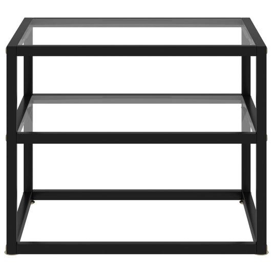 Console Table Transparent 50x40x40 cm Tempered Glass