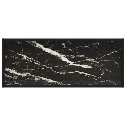 322858 vidaXL TV Cabinet Black with Black Marble Glass 100x40x40 cm