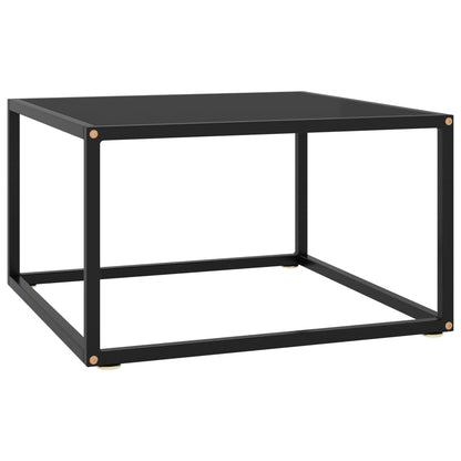 Coffee Table | Black | Tempered glass | 60x60x35 cm | Durable