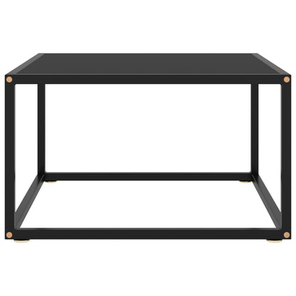 Coffee Table | Black | Tempered glass | 60x60x35 cm | Durable