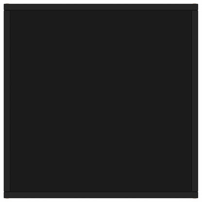 Coffee Table Black with Black Glass 60x60x35 cm